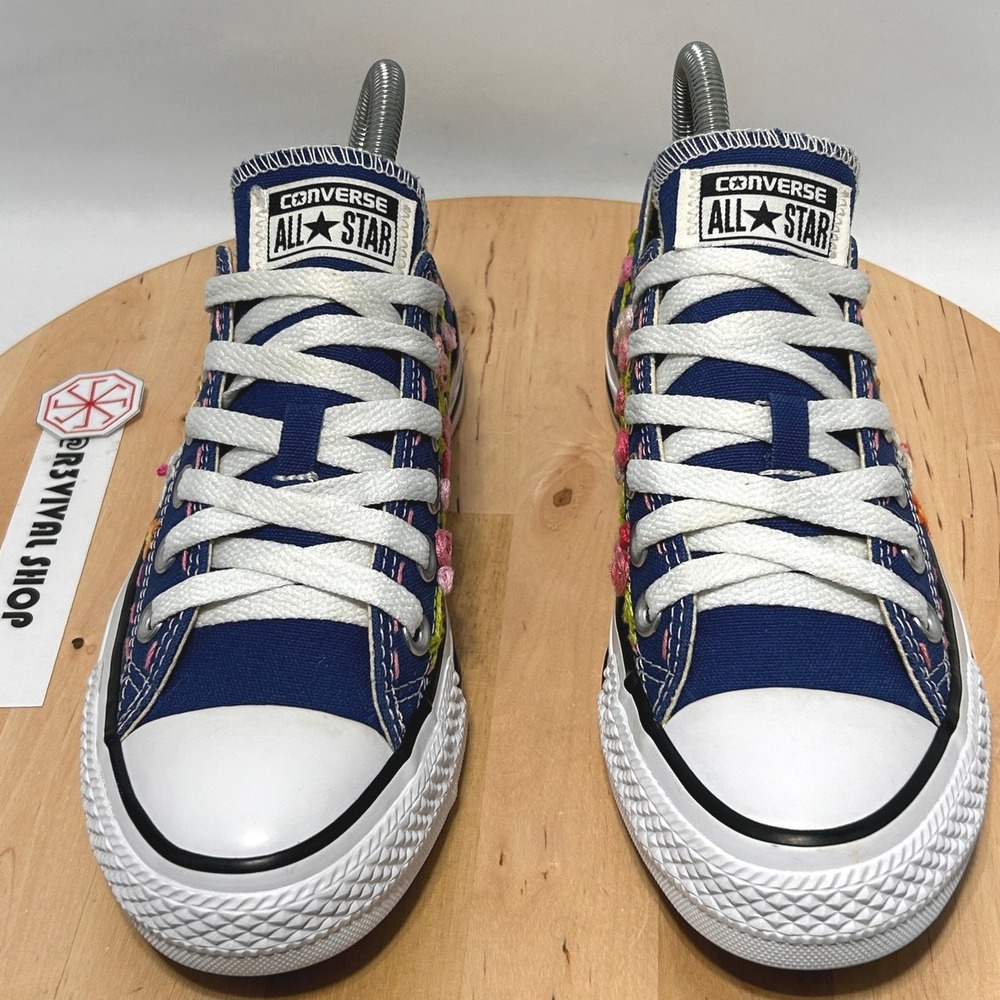 Converse Chuck Taylor Custom Embroidered Low Top Sneakers NWOT - Size 7W/5M - Picture 2 of 9